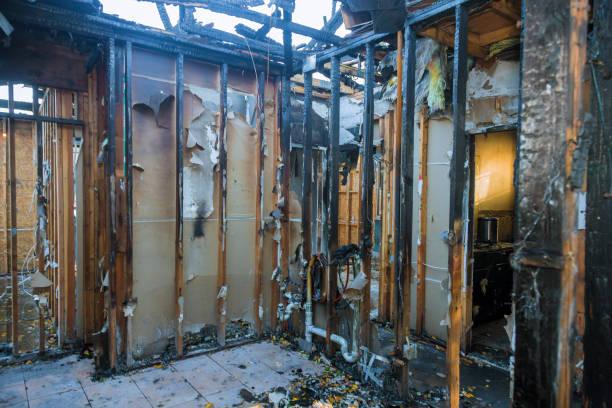 Professional Fire Damage Removal technician working in New Burlington, OH